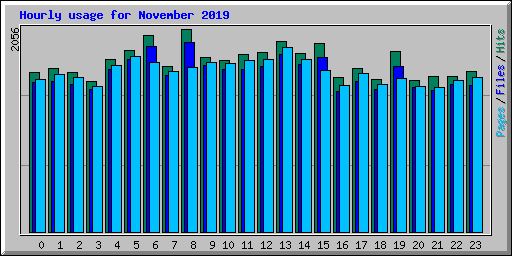 Hourly usage for November 2019