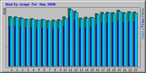 Hourly usage for May 2020