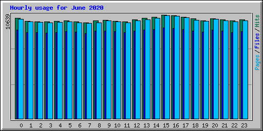 Hourly usage for June 2020