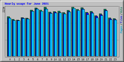 Hourly usage for June 2021