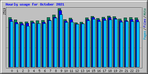 Hourly usage for October 2021