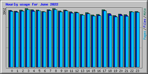 Hourly usage for June 2022