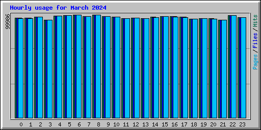 Hourly usage for March 2024