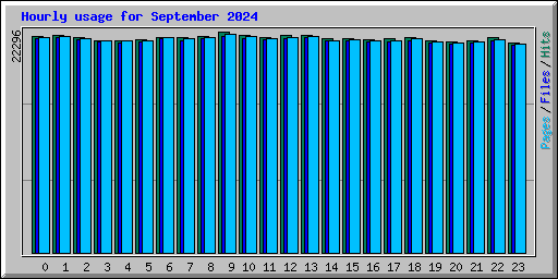 Hourly usage for September 2024