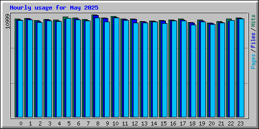 Hourly usage for May 2025