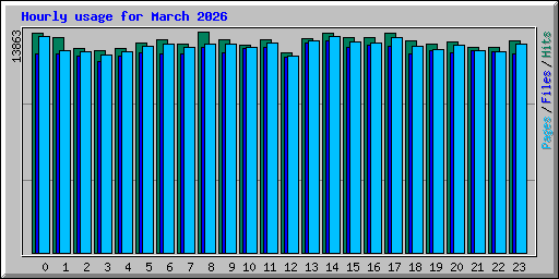 Hourly usage for March 2026