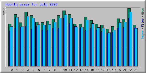 Hourly usage for July 2026